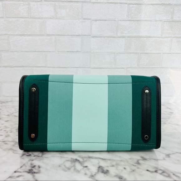❗️Sold❗️Kate Spade Plaid Green Stripe Ella Tote - Picture 6 of 9